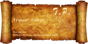 Treuer Péter névjegykártya